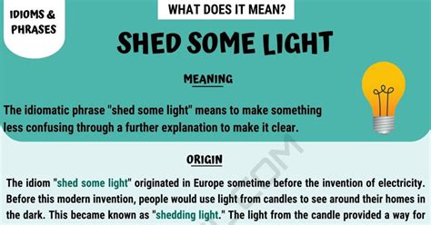 shed some light.